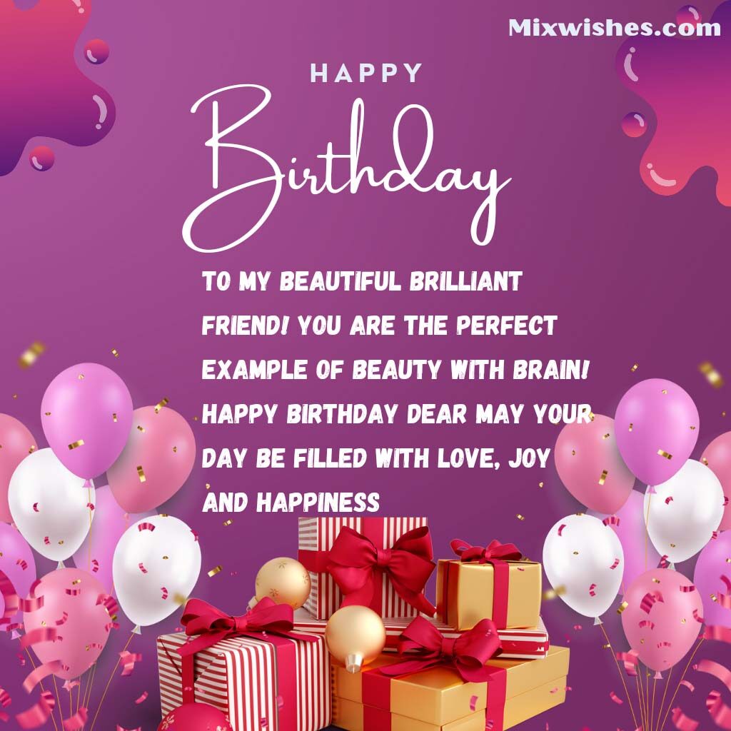 Female happy birthday wishes for friend