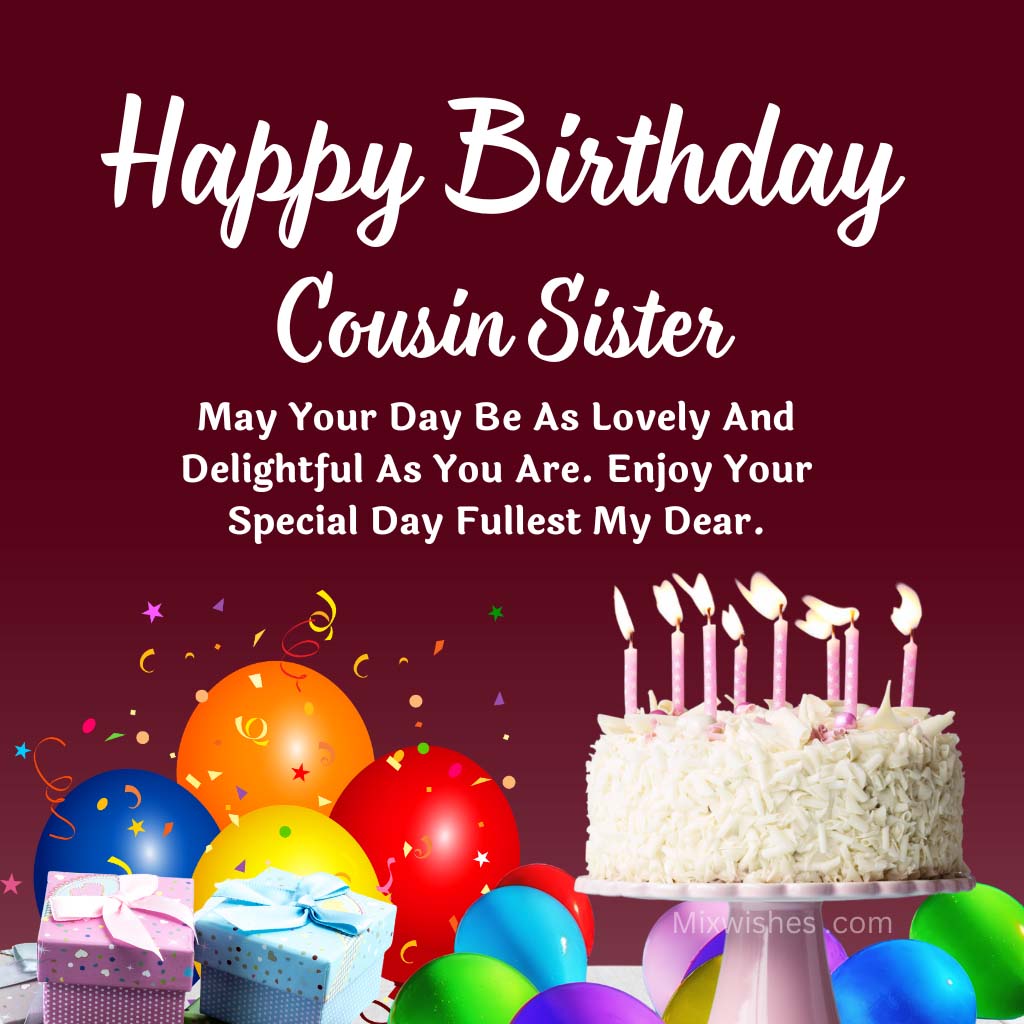 50+ Heartfelt Birthday Wishes for Cousin Sister With Images