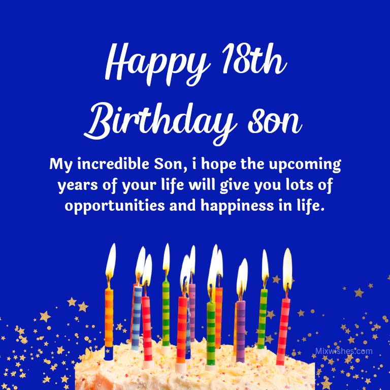 Inspirational 18th Birthday Wishes for Your Son With Images